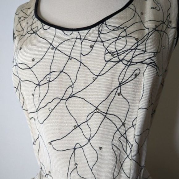 Vintage 50s Party Dress Circle Skirt Side Pockets Hand Sewn Midi - Picture 16 of 16